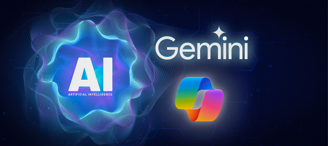 AI with Gemini and Copilot logo