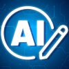 Artificial intelligence (AI) and pencil icon