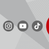 Facebook, X, Instagram, YouTube, TikTok icons with the Universal Accessibilty symbol