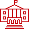 Line art image of Bascom Hall at the University of Wisconsin–‍Madison