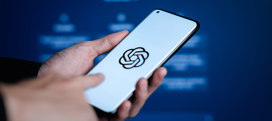 ChatGPT chatbot logo displayed on a smartphone