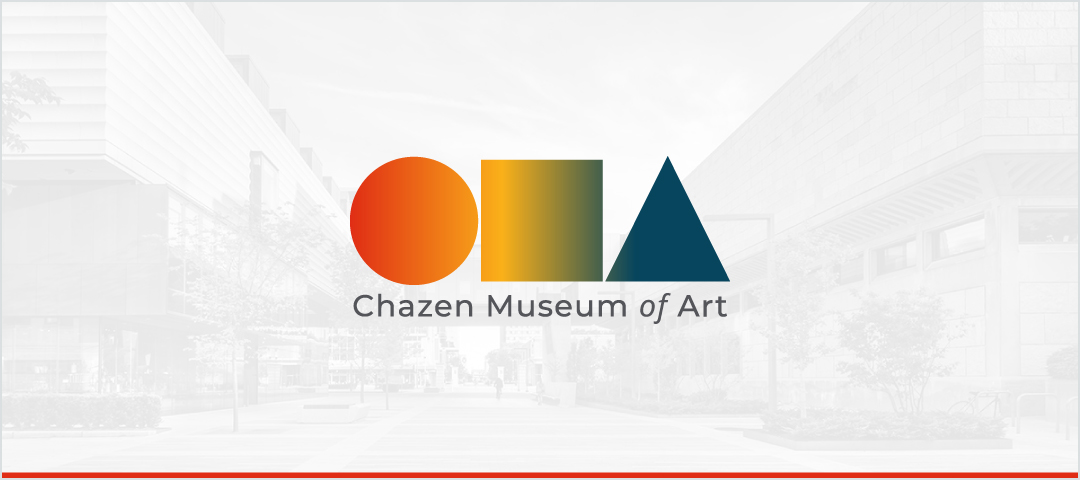 Chazen Museum of Art red, yellow, blue logo