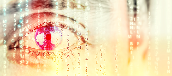 Eye watching through data encryption