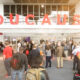 EDUCAUSE exhibit hall building with attendees gathering