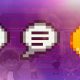 An image of 2 talk bubble and a coin.