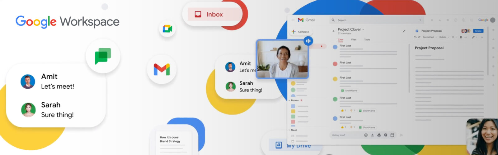 Google Workspace logo with icons