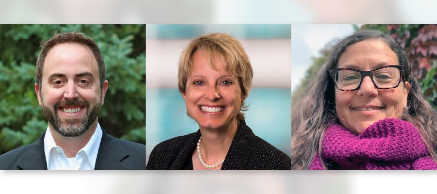 Brandon Bernier, Director of User Services, DoIT (top left), Brenda Spychalla, Assistant Director for IT, MERIT (top right), Deborah Helman, Director of Wendt Commons (bottom)