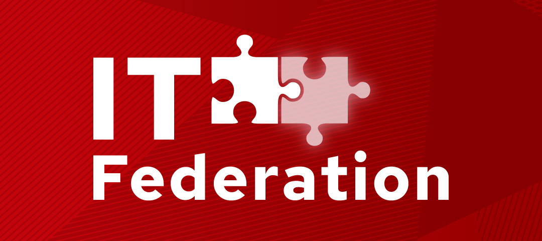 IT Federation text with 2 puzzle pieces that fit together.