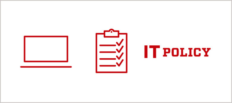 Icons of a laptop and clipboard