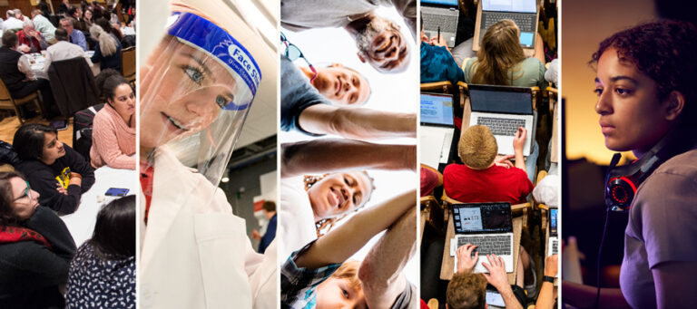 A collage of images representing the IT Strategic Priorities