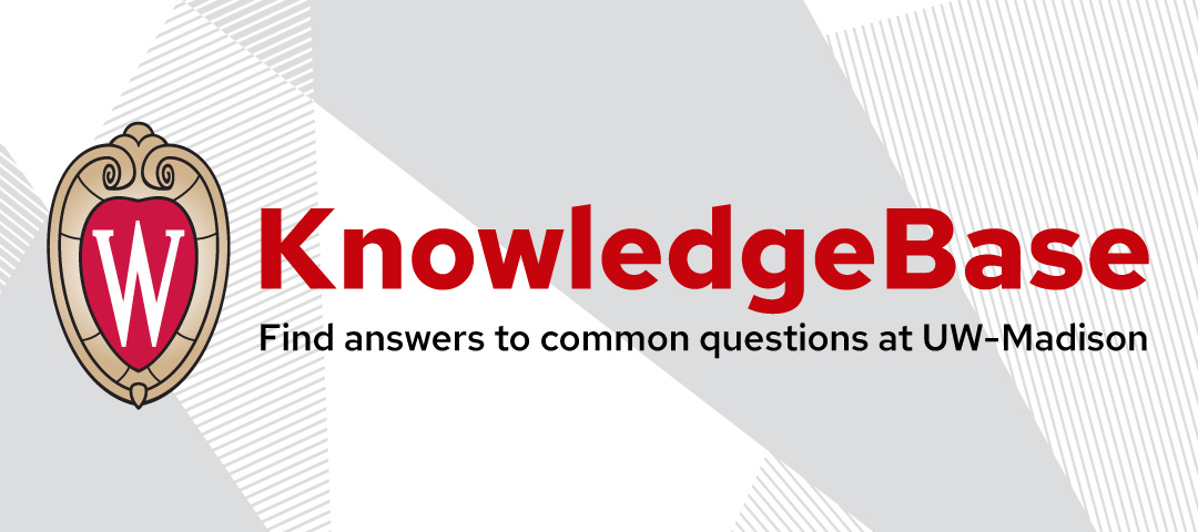 KnowledgeBase: Find answers to common questions at UW–Madison