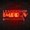 Dark brick wall background with the words Leadership Improv, written in neon, Presented by UW-IT Connects