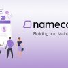 NameCoach logo with an illustration of users using NameCoach