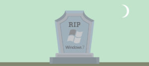 Tombstone with Windows 7 on it