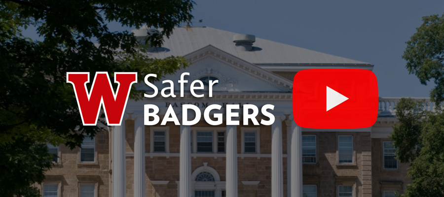 Safer Badgers app and YouTube logo