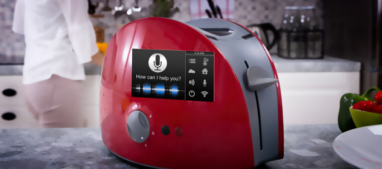 A smart toaster with digital display