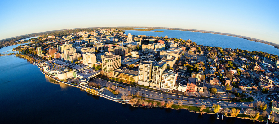 Photo showing the Madison isthmus