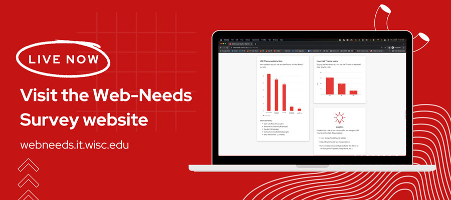 Web-needs survey website image on laptop