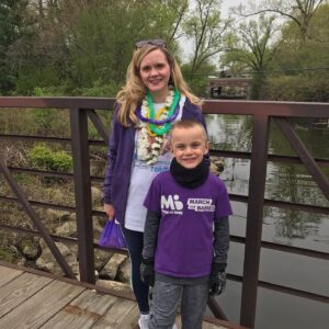 Corissa Runde and her son, Benjamin, at the Madison March for Babies